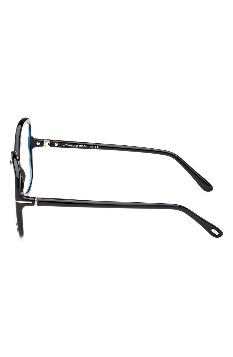 TOM FORD 56mm Butterfly Blue Light Blocking Glasses, Alternate, color, 