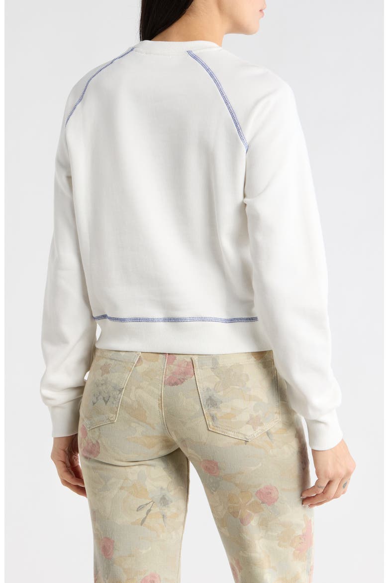 Mixed Media Crewneck Sweatshirt, Alternate, color, LIGHT BEIGE