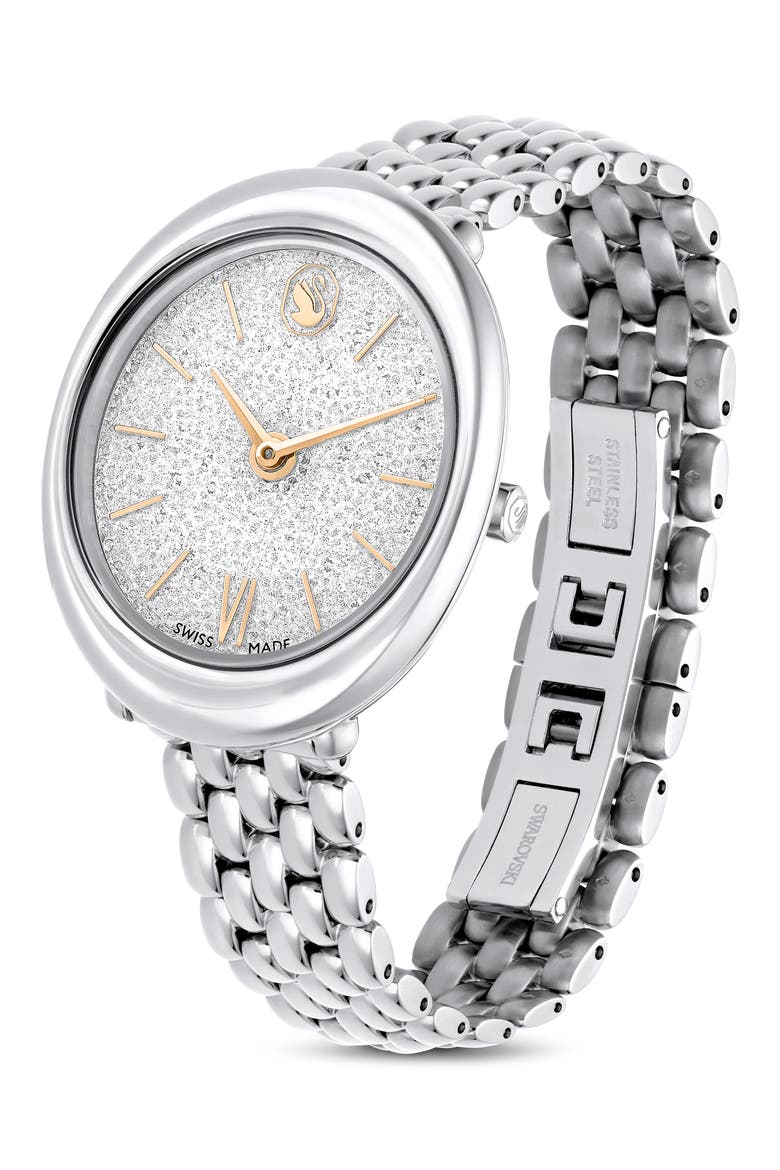 Imber Oval Bracelet Watch, 24mm x 26.3mm, Alternate, color, SILVER