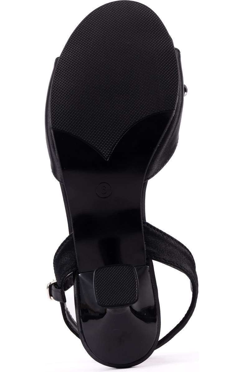 LADY COUTURE Liz Floral Crystal Sandal, Alternate, color, Black