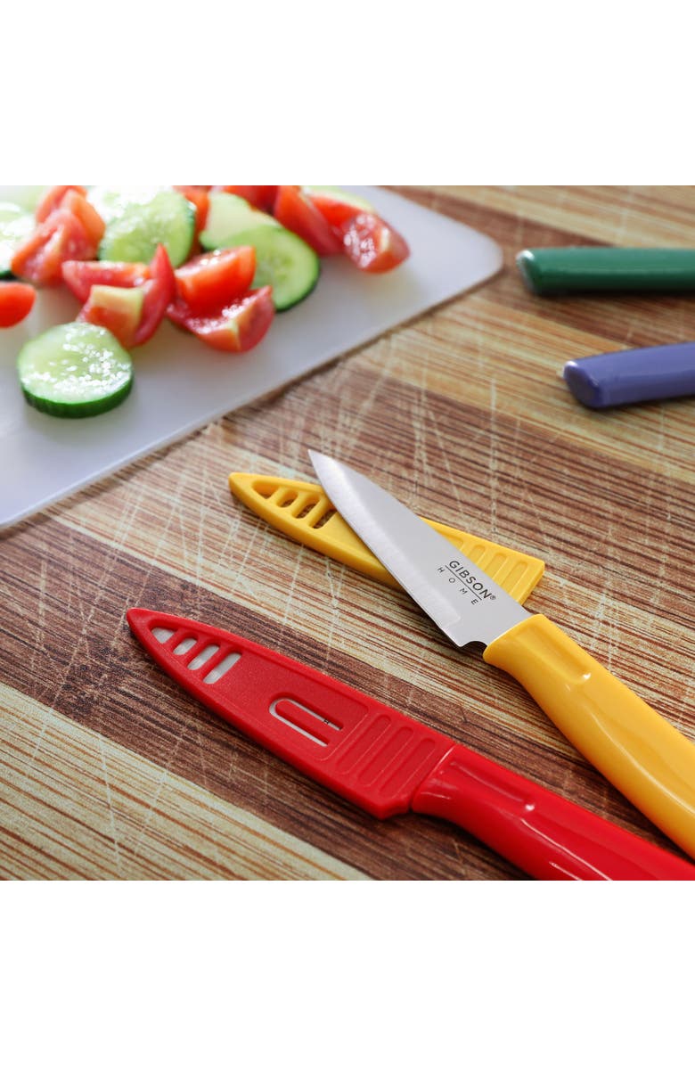 Gibson Everyday Colorsplash 4 Piece Paring Knife Set, Alternate, color, Assorted