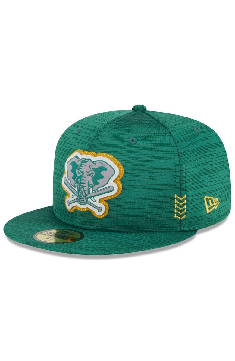New Era Men's New Era Green Oakland Athletics 2024 Clubhouse 59FIFTY Fitted Hat, Alternate, color, Green