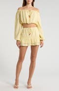 KITTENISH Ruffle Tie Waist Miniskirt