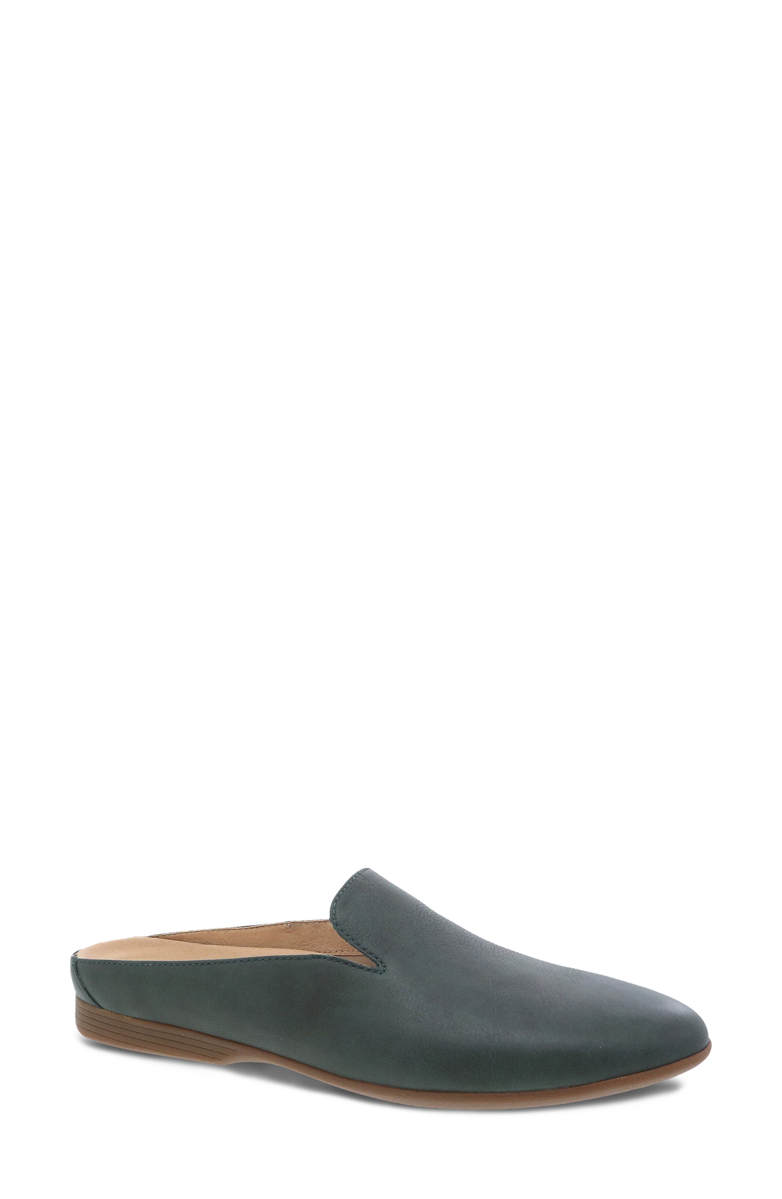 Lexie Leather Mule, Main, color, GREEN