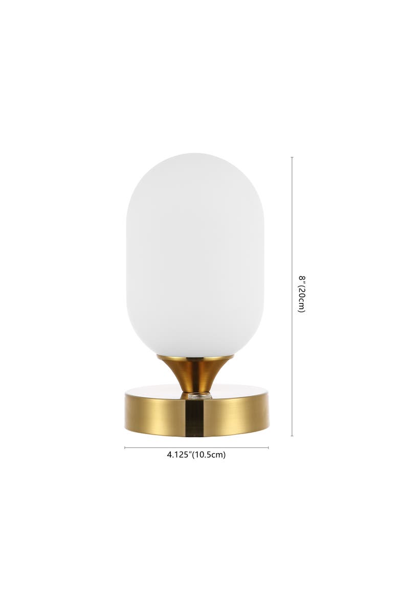 Eli Modern Minimalist Iron Rechargeable Integrated Portable LED Table Lamp, Alternate, color, Brass Gold