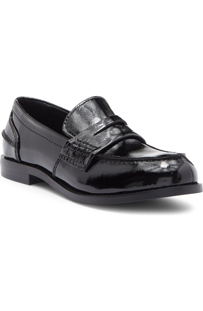Jeffrey Campbell Books Penny Loafer, Main, color, Black Crinkle Patent