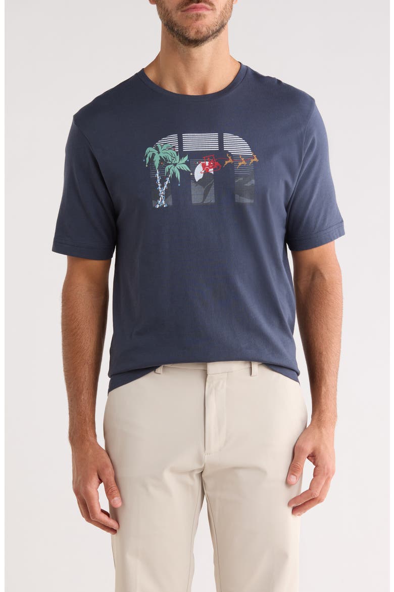 Cart Race Pima Cotton Graphic T-Shirt, Main, color, MOOD INDIGO