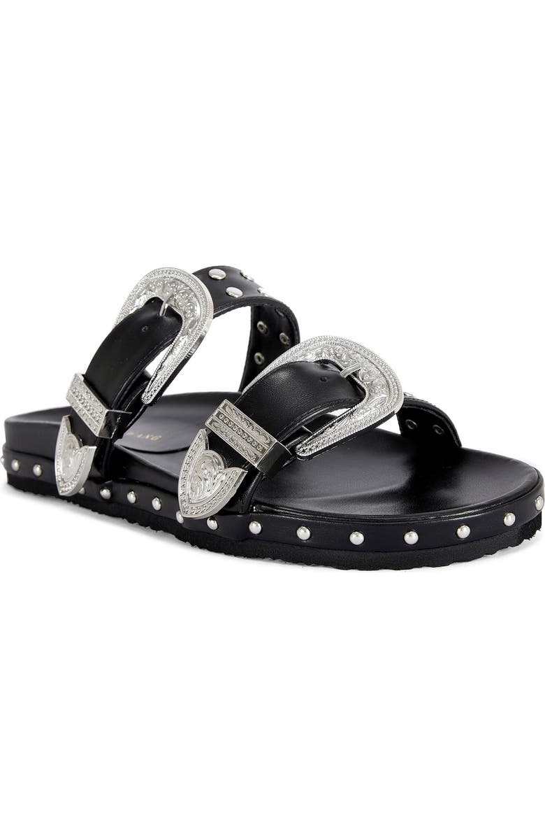AZALEA WANG Tegan Studded Two-Strap Sandal, Main, color,