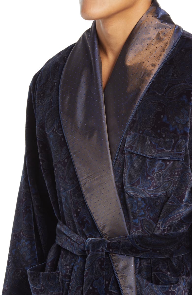 Majestic International Victor Smoking Jacket, Alternate, color, 