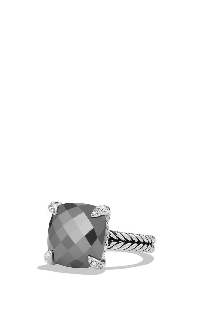 David Yurman Châtelaine Ring with Semiprecious Stone and Diamonds, Main, color,