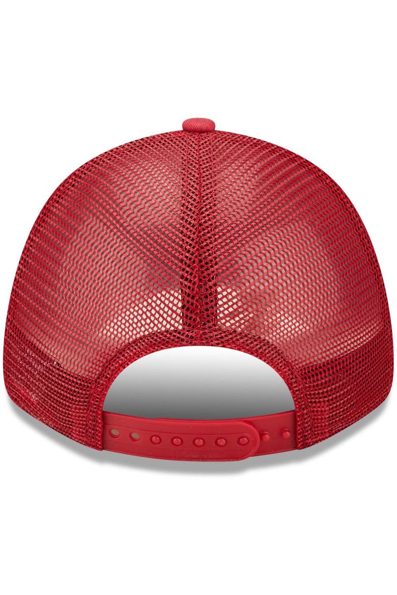 Women's New Era Cardinal USC Trojans 9FORTY Logo Spark Trucker Snapback Hat, Alternate, color, Cardinal