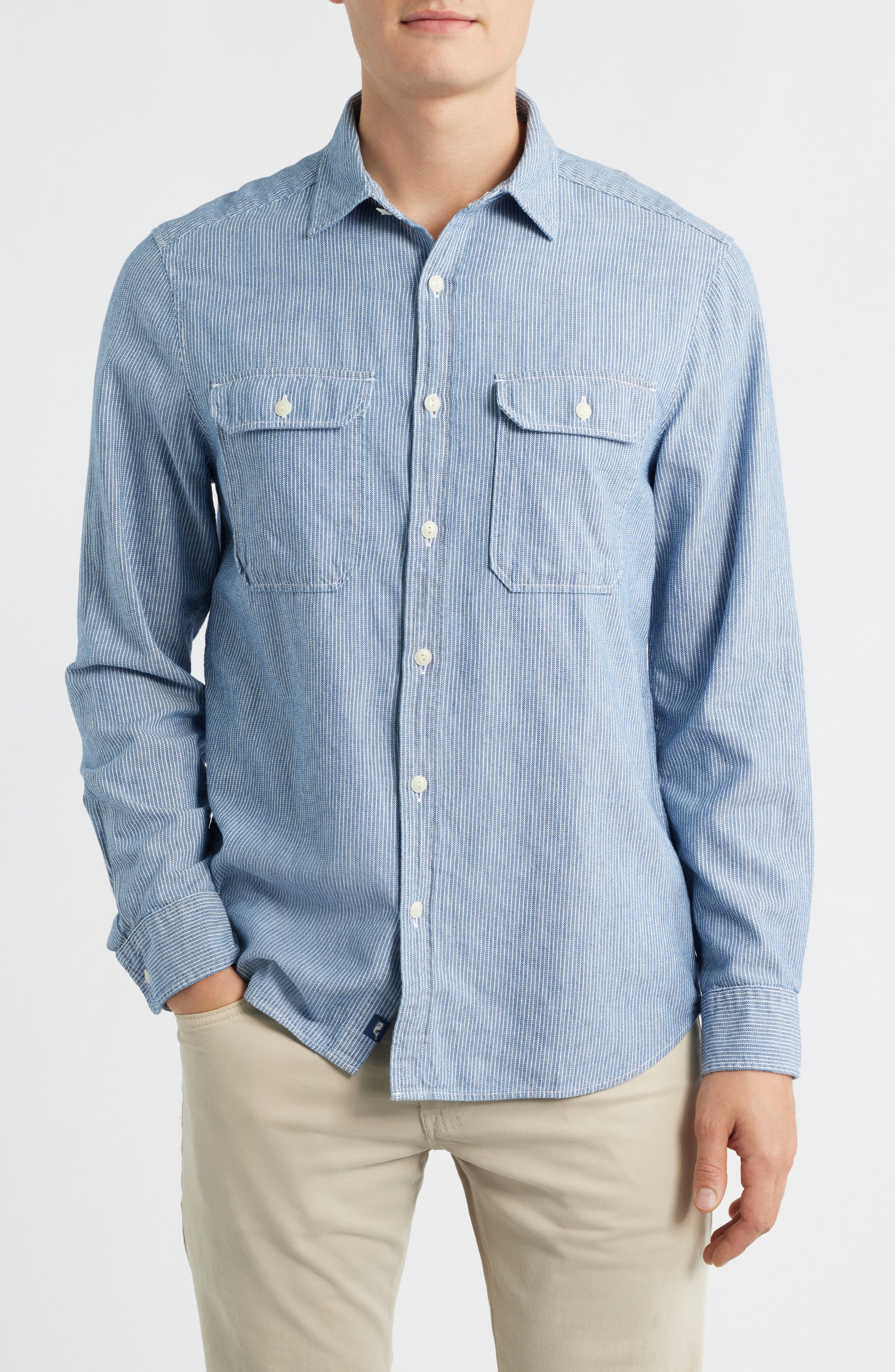 vineyard vines Montauk Indigo Stripe Button-Up Shirt