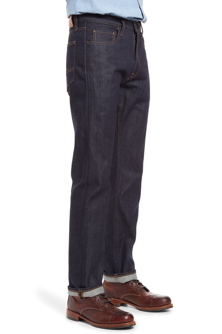 Rail Splitter Straight Leg Jeans, Alternate, color, RAW INDIGO