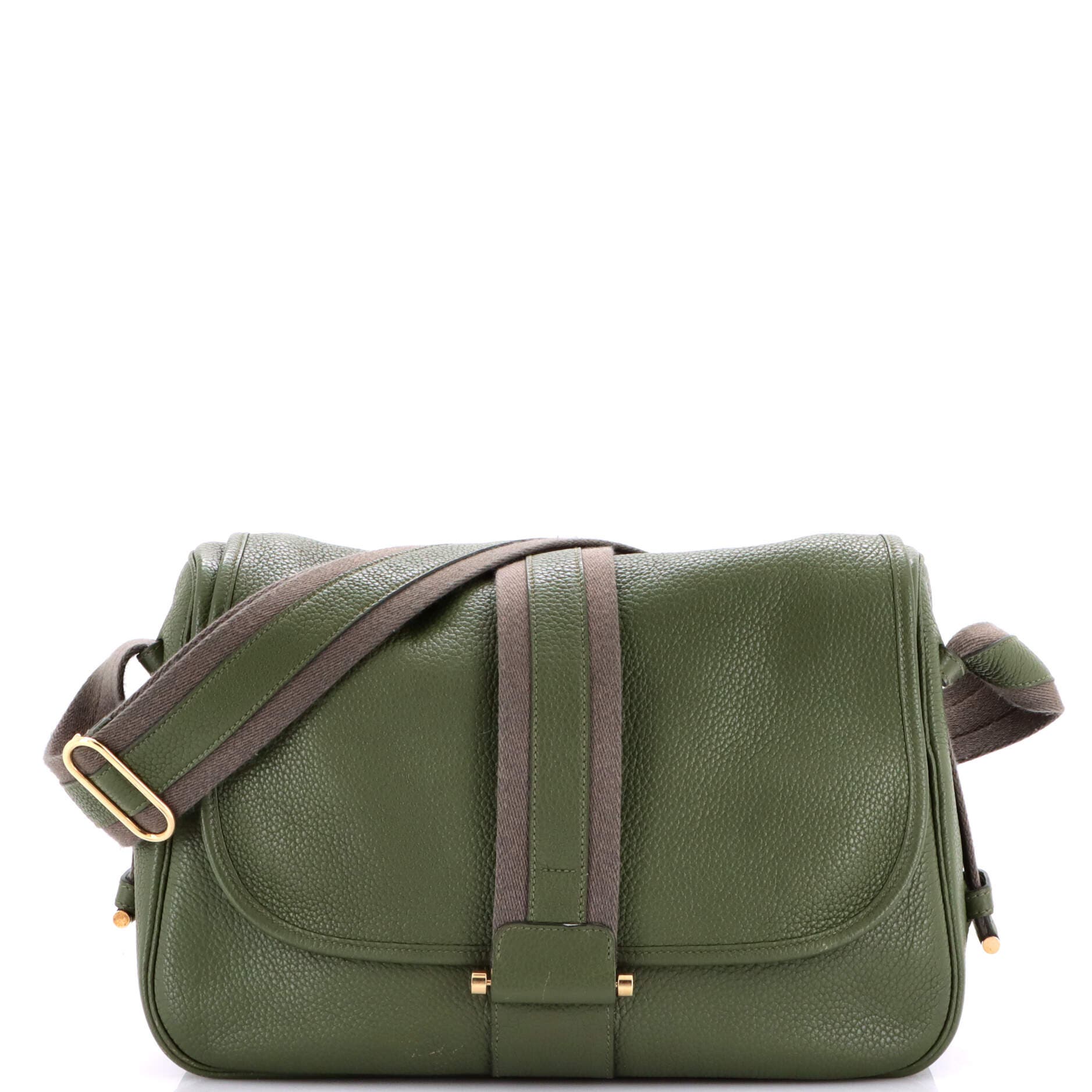 Pre-Owned Hermes Bourlingue Messenger Bag Clemence, Main, color, Canopee