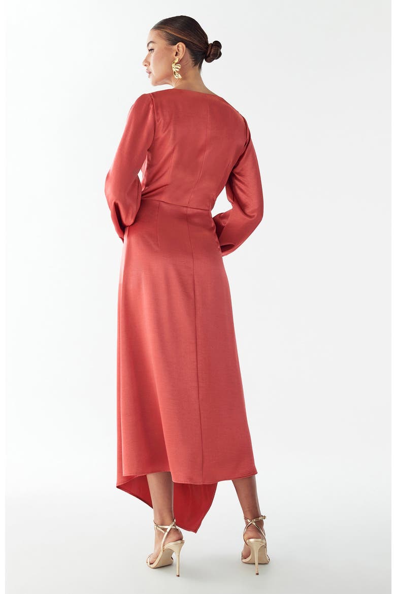 Philipa Midi Dress, Alternate, color, Vermilion
