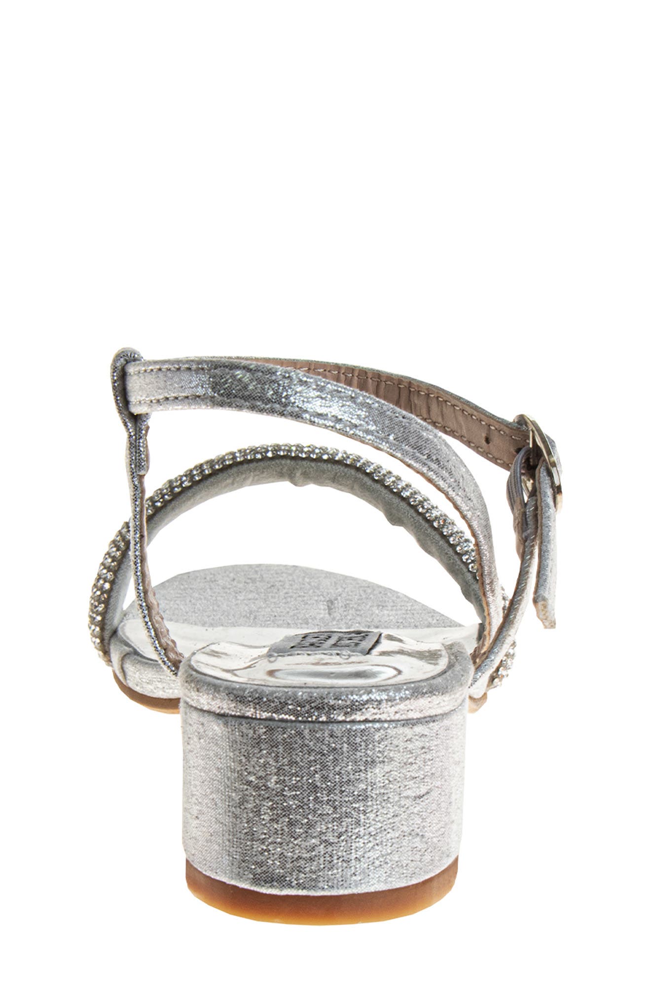 Kids' Rhinestone Sandal, Alternate, color, SILVER