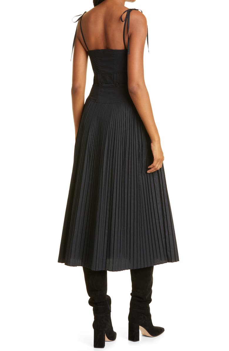 Ulla Johnson Cosette Belted Midi Dress, Alternate, color, 