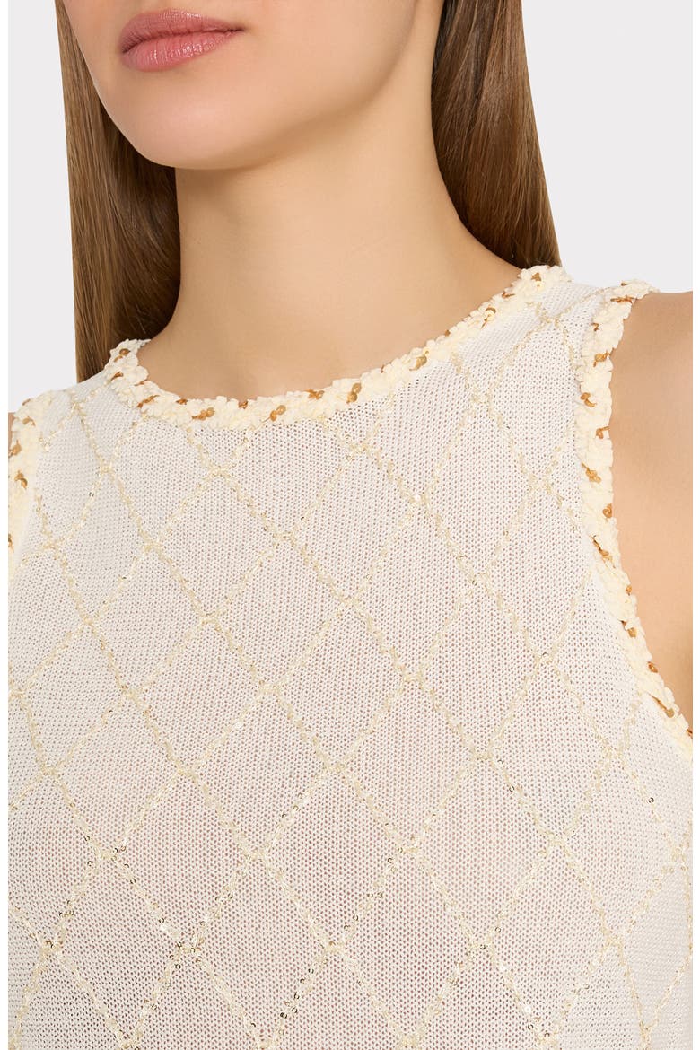 Meli Beaded Sleeveless Sweater, Alternate, color, OFF WHITE