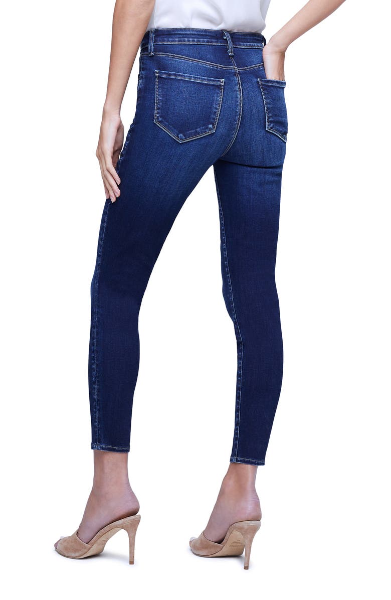 L'AGENCE Margot Crop Skinny Jeans, Alternate, color, Columbia