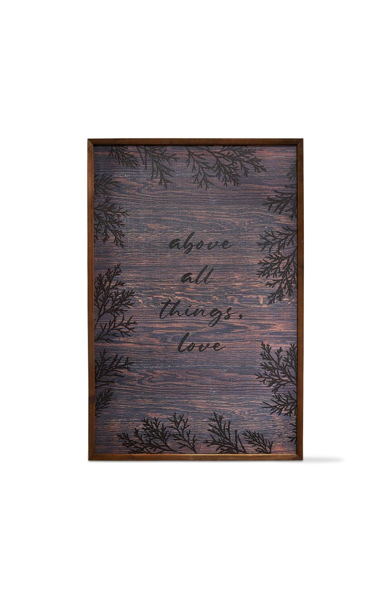 tag Above Allthings Brown Wood Wall Art Everyday Decor, Main, color, Brown