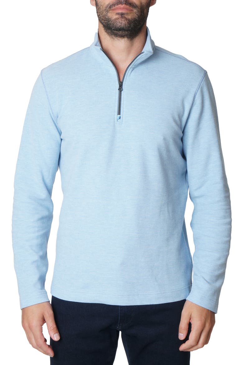 Germano Quarter Zip Pullover, Main, color, LIGHT BLUE
