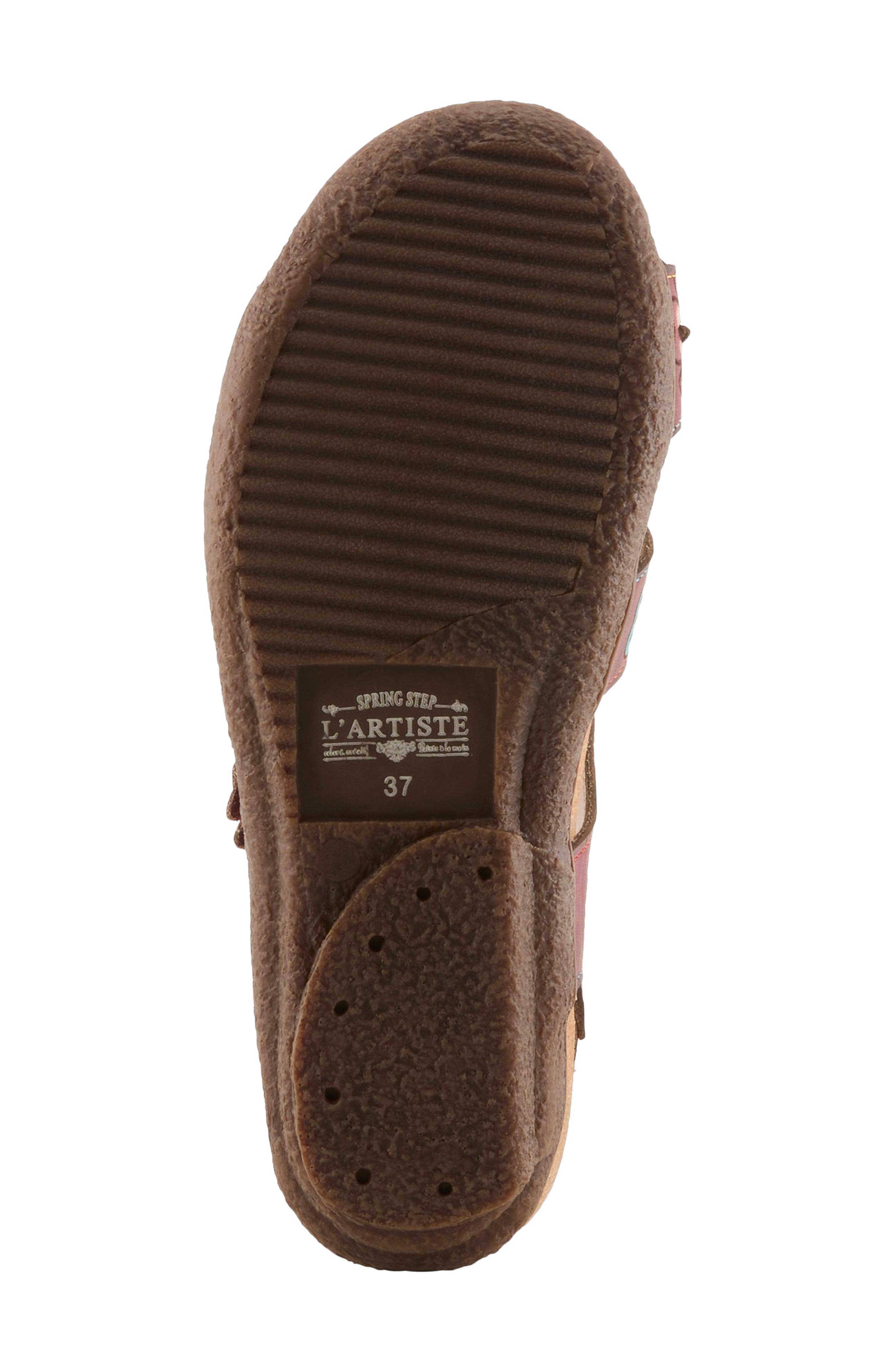 L'Artiste by Spring Step Bethie Sandal, Alternate, color, Dark Red Multi