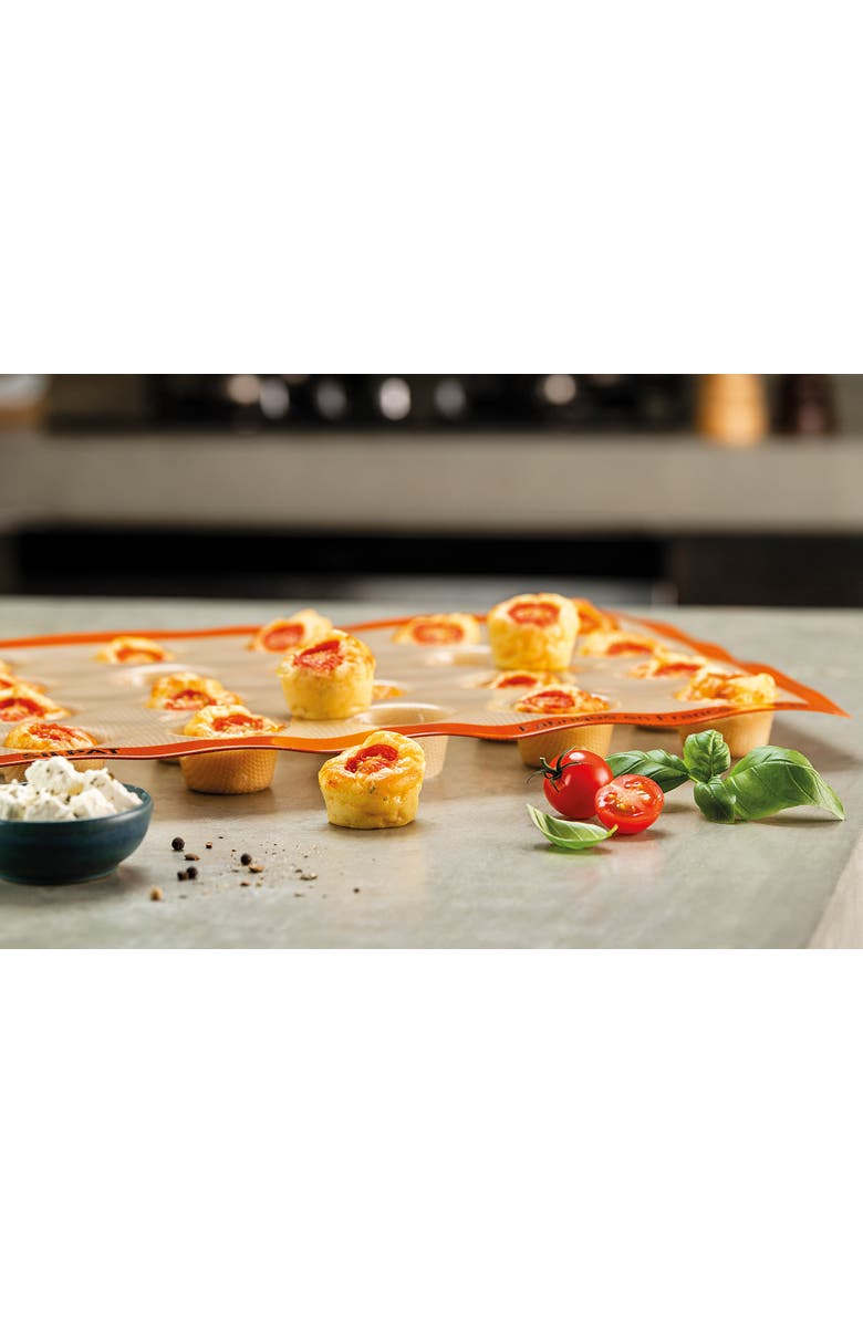 Silpat Perfect Non-Stick Mini Muffin Mold, Alternate, color, Orange