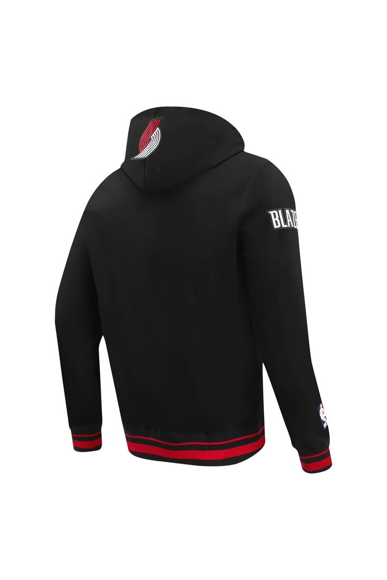 Men's Pro Standard Black Portland Trail Blazers Script Tail Pullover Hoodie, Alternate, color, Black