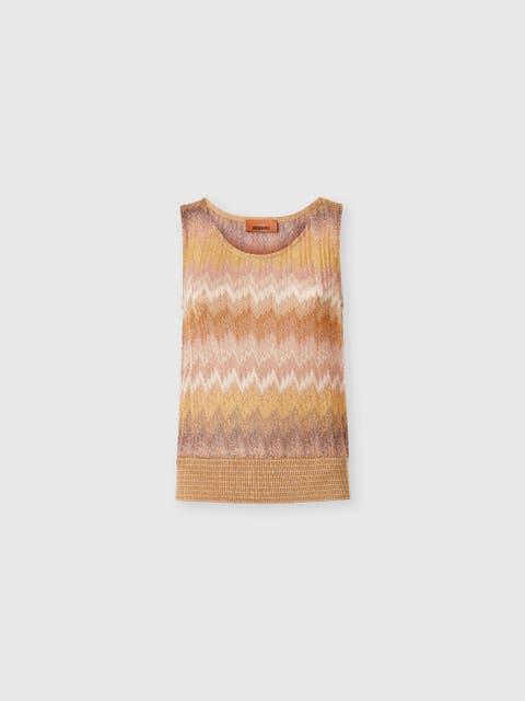 Snake-pattern Viscose Lamé Tank Top