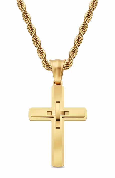 Men's Cross Pendant Necklace