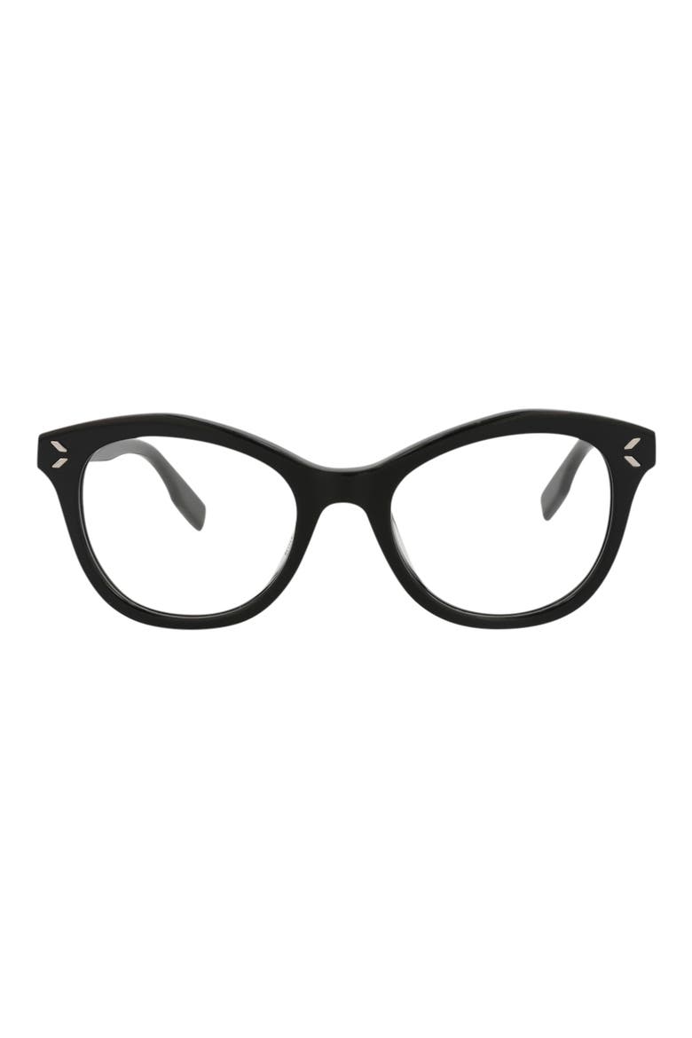 47mm Cat Eye Optical Glasses, Main, color, BLACK BLACK TRANSPARENT