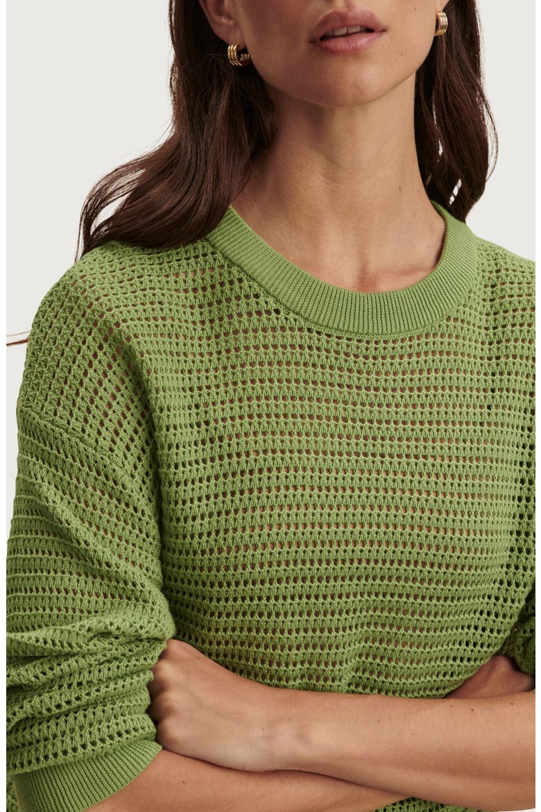 Kershaw Crewneck Sweater, Alternate, color, TENDER GREEN
