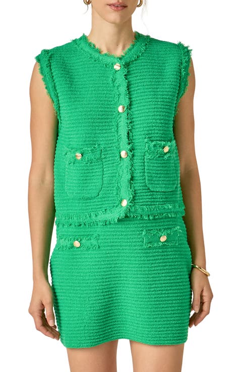 Fringe Detail Knit Vest