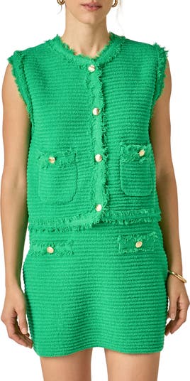 English Factory Fringe Detail Knit Vest | Nordstrom