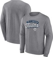 FANATICS Men's Fanatics Branded Heather Gray Minnesota Twins Simplicity Pullover Sweatshirt