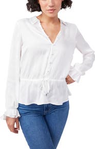 PAIGE Kendalle Tie Waist Peplum Top