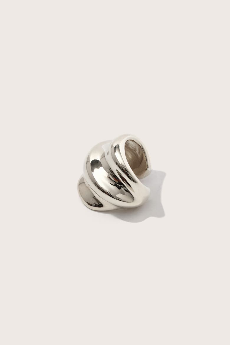 Wave Ear Cuff, Main, color, Silver