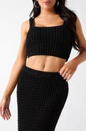 GUESS Remi Square Neck Cropped Sweater Tank