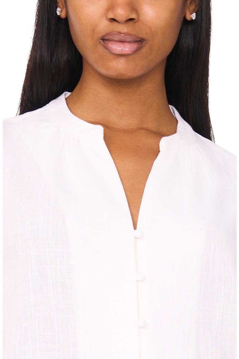 Short Sleeve Crop Button-Up Top, Alternate, color, BRIGHT WHITE