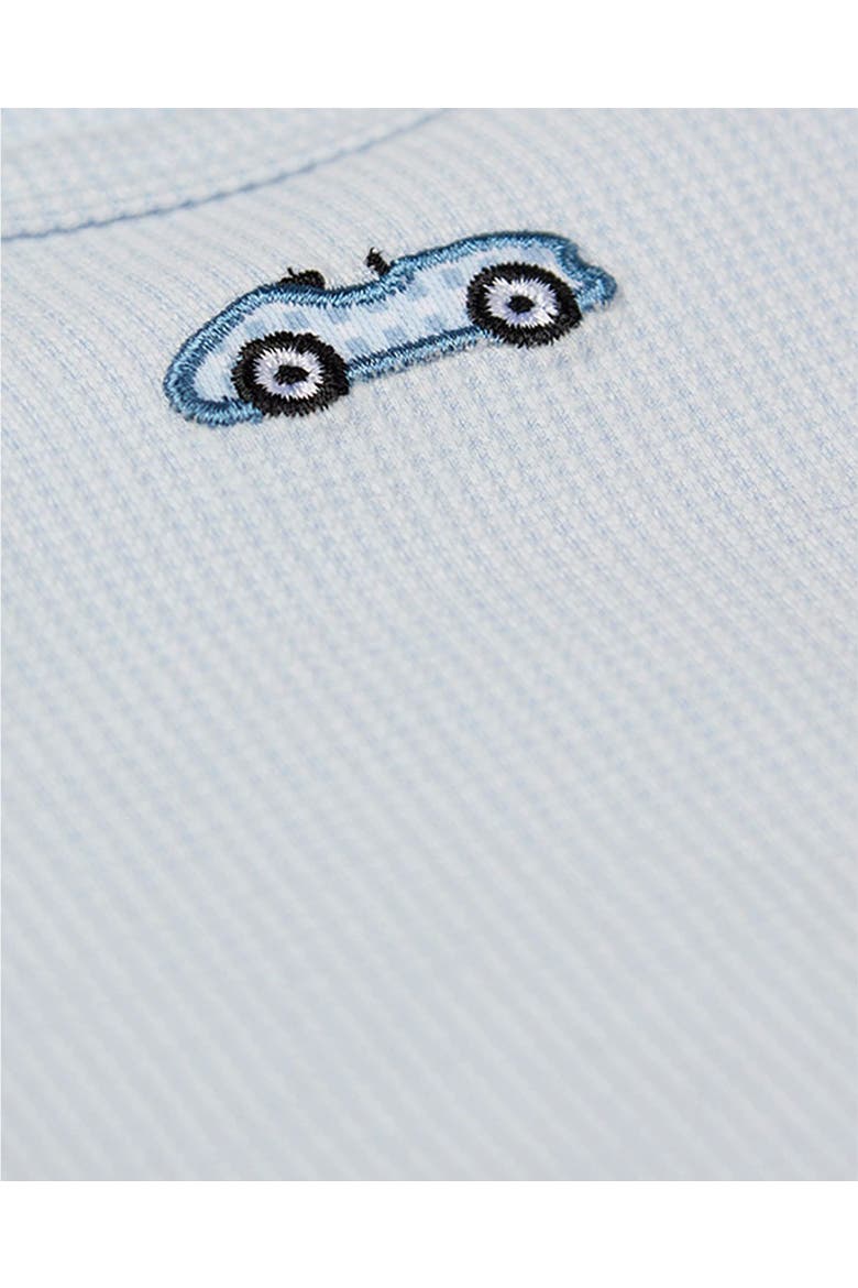 Baby Footie with Embroidered Race Car, Alternate, color, Blue