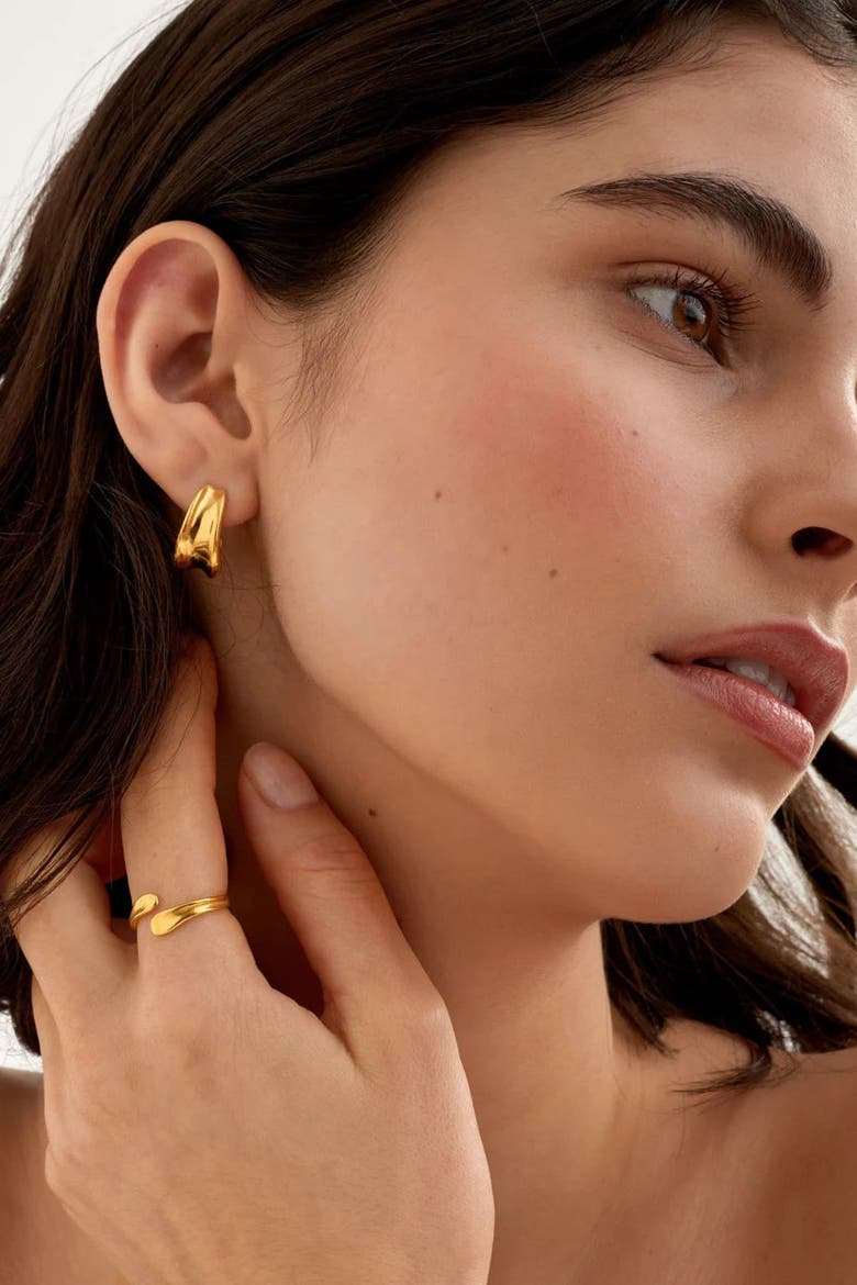 Molten Luxe Waterproof Gold Wrap Ring, Alternate, color, Gold
