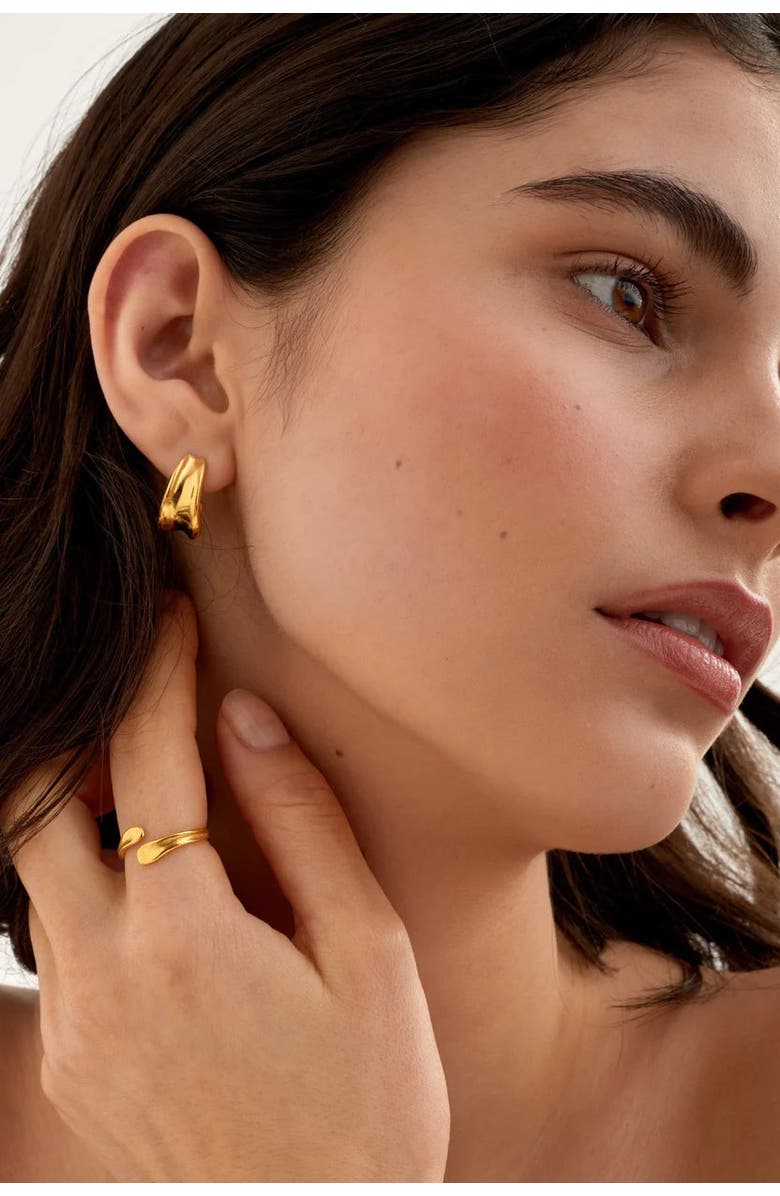 Katie Loxton Molten Luxe Waterproof Gold Wrap Ring, Alternate, color, Gold