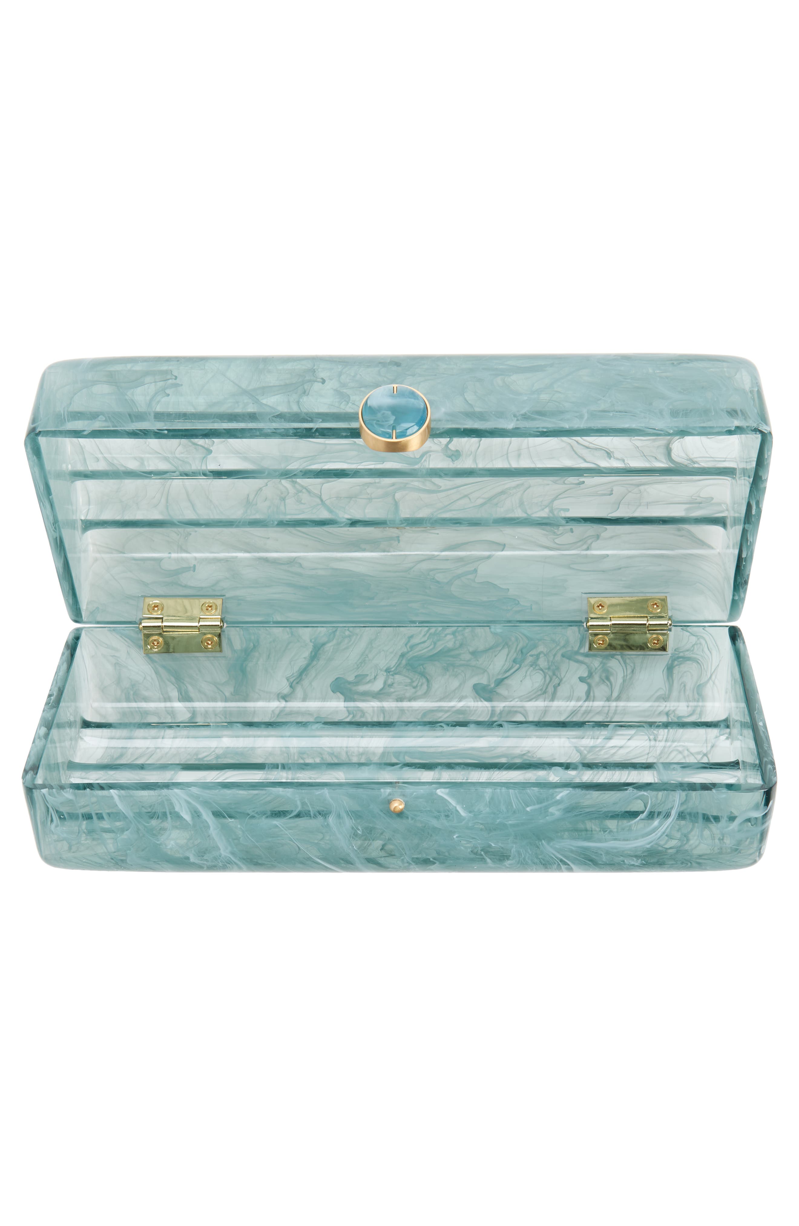 Enid Clutch, Alternate, color, SEA SPRAY