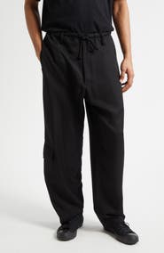 Yohji Yamamoto Drawstring Waist Cargo Pants