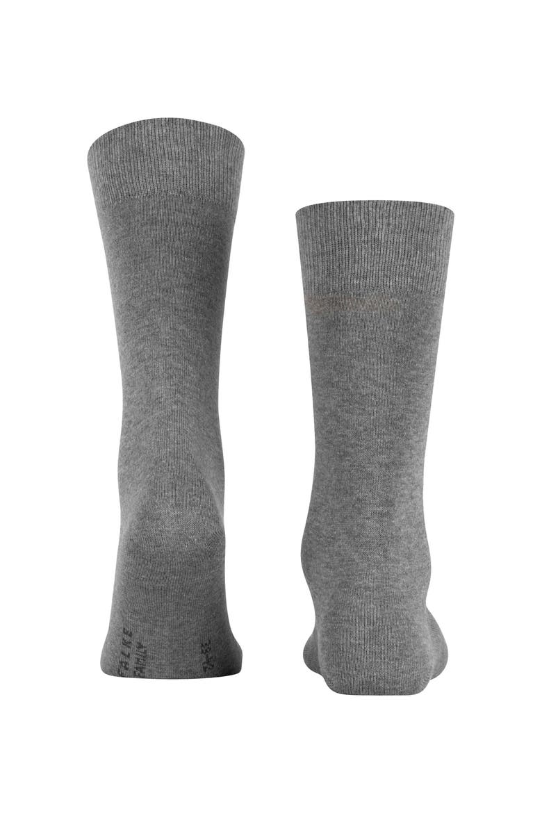 Family Sustainable Cotton Socks, Alternate, color, Light Grey Melange