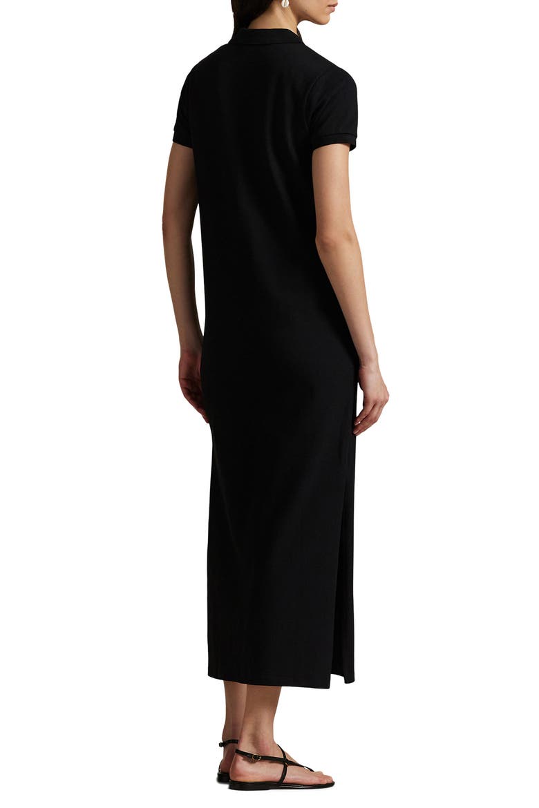 Cotton Polo Dress, Alternate, color, POLO BLACK