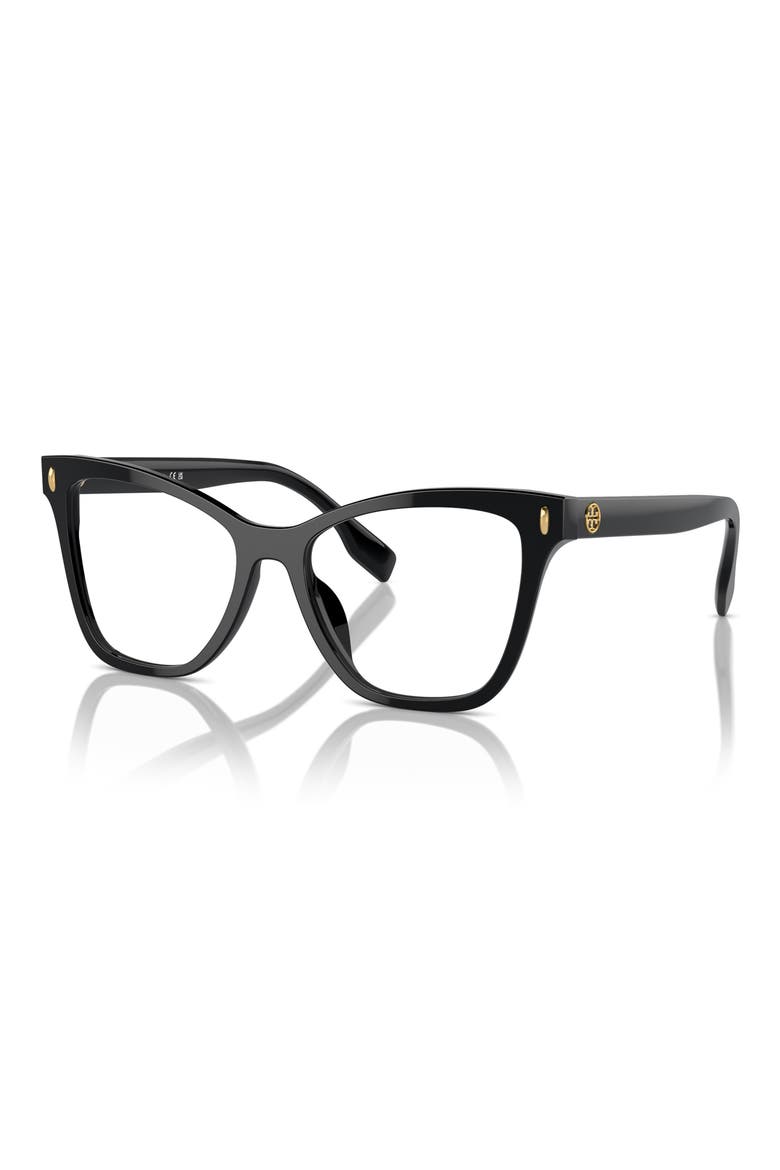 53mm Cat Eye Optical Glasses, Alternate, color, MATTE BLACK