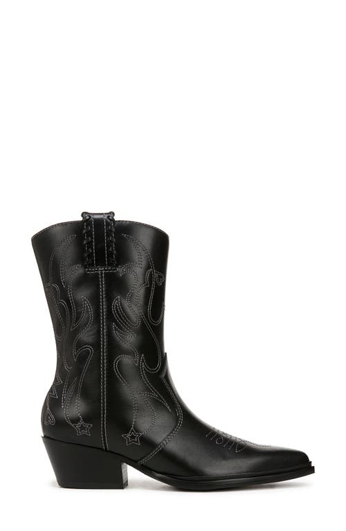 Franco Sarto Bianca Pointed Toe Western Boots In Black