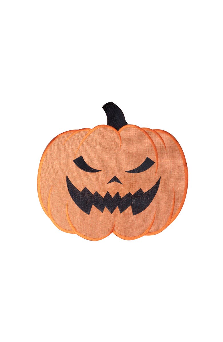 C&F Home Jack O' Lantern Set of 6 Round Halloween Placemats 17", Alternate, color, Orange
