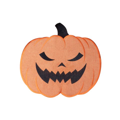 Jack O' Lantern Round Halloween Single Placemat 17"